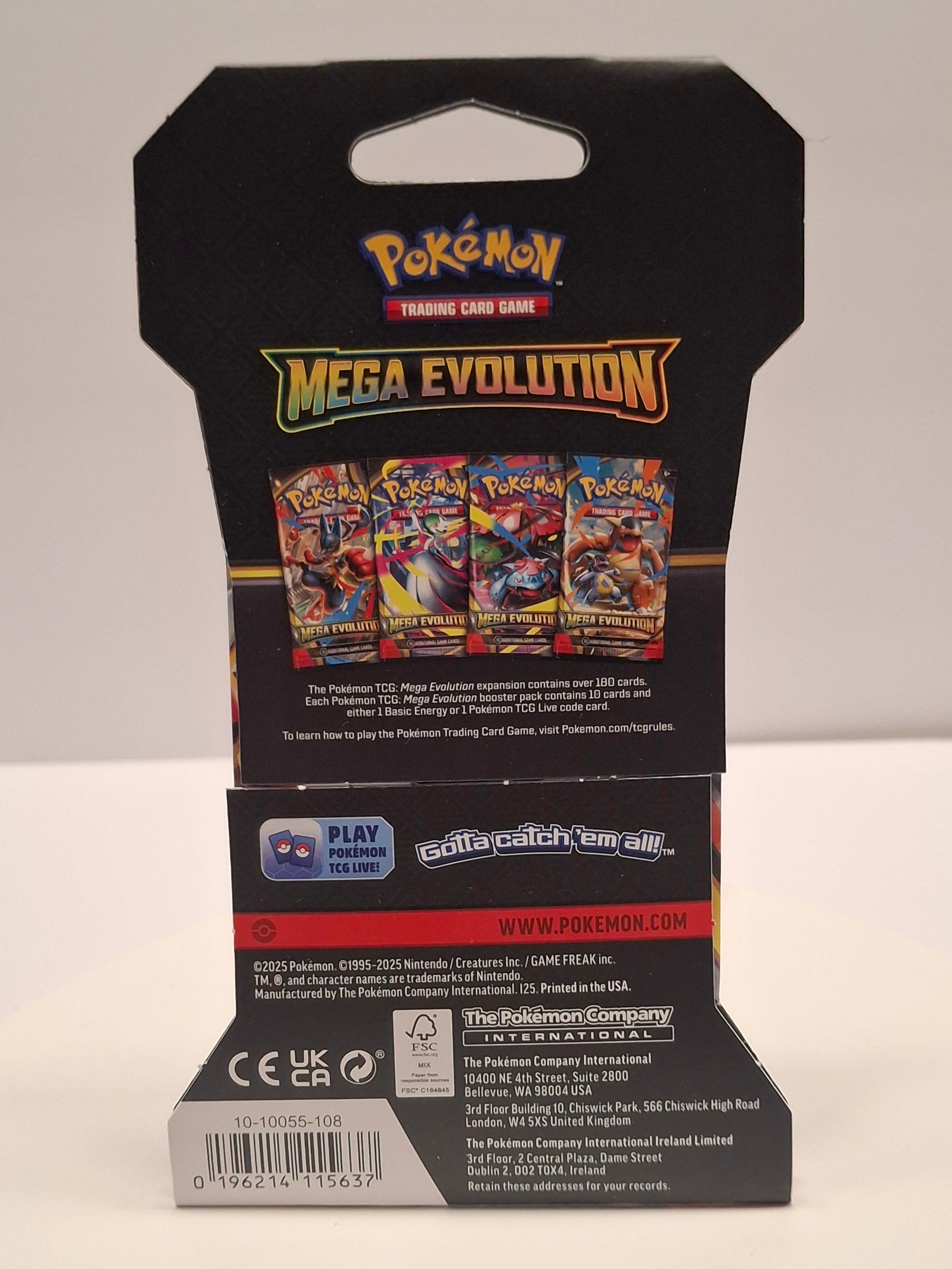 Pokemon TCG Mega Evolution Sleeved Booster Pack
