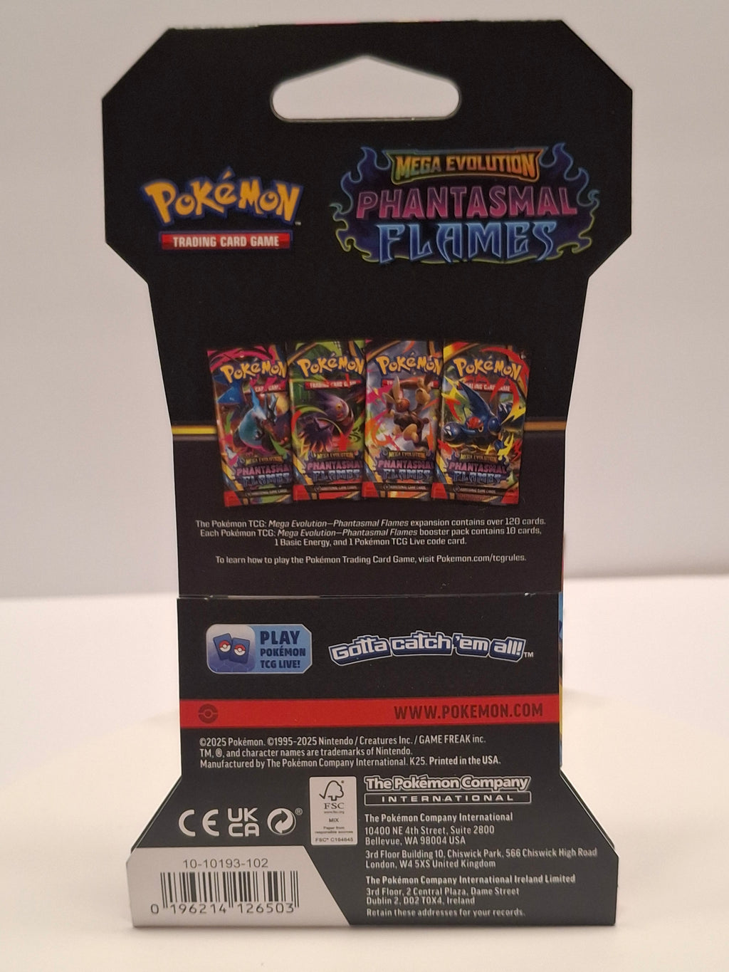 Pokemon TCG Phantasmal Flames Sleeved Booster Pack